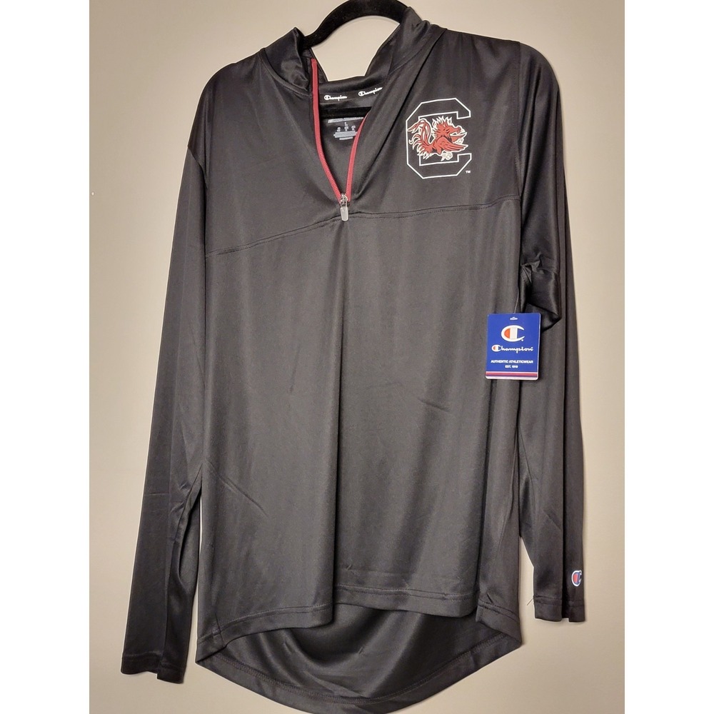Champion‎ South Carolina Gamecocks 1/4 Zip Pullover  Black L NWT